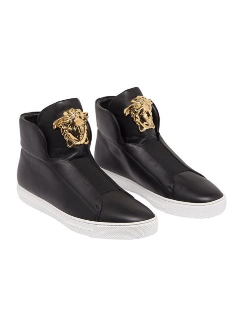 versace black leather sneakers|gianni versace sneakers.